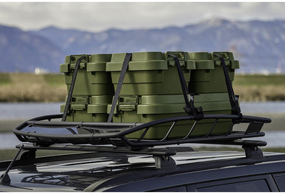 トランクカーゴ スタッキング 70L 収納 ロータイプ アウトドア キャンプ バーベキュー カーキ ブラック グレー 座れる 簡易椅子 ベルトガイド フタ 積み重ね(代引不可)