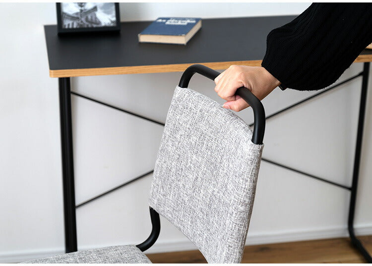 ダイニングチェア 回転式 スチール グレー ファブリック おしゃれ 回転 回る チェアー チェア イス 椅子 高級感 ダイニング リビング インダストリアル シンプル モダン シック 無地(代引不可)