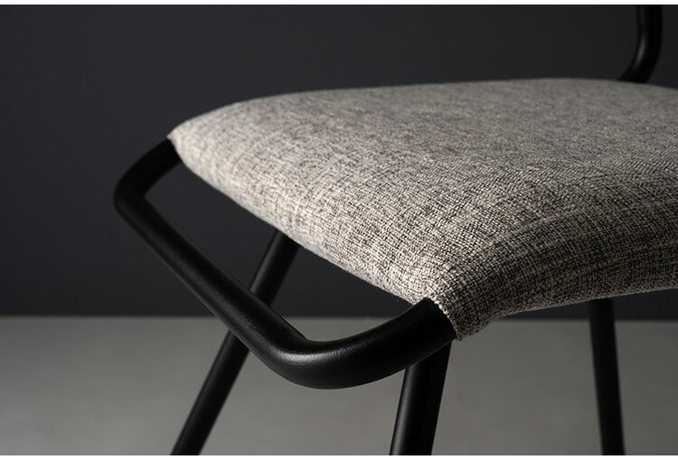 ダイニングチェア 回転式 スチール グレー ファブリック おしゃれ 回転 回る チェアー チェア イス 椅子 高級感 ダイニング リビング インダストリアル シンプル モダン シック 無地(代引不可)