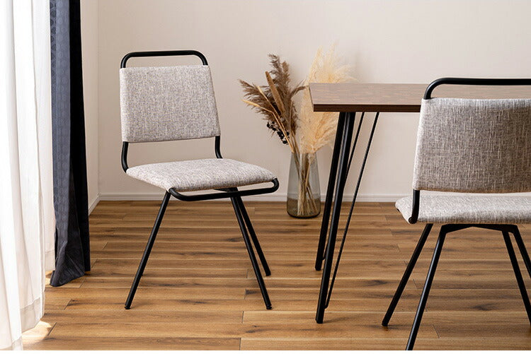 ダイニングチェア 回転式 スチール グレー ファブリック おしゃれ 回転 回る チェアー チェア イス 椅子 高級感 ダイニング リビング インダストリアル シンプル モダン シック 無地(代引不可)