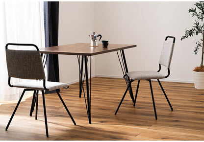 ダイニングチェア 回転式 スチール グレー ファブリック おしゃれ 回転 回る チェアー チェア イス 椅子 高級感 ダイニング リビング インダストリアル シンプル モダン シック 無地(代引不可)