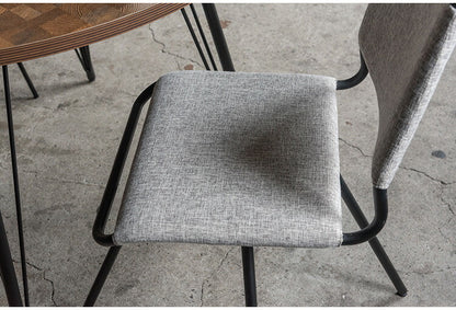 ダイニングチェア 回転式 スチール グレー ファブリック おしゃれ 回転 回る チェアー チェア イス 椅子 高級感 ダイニング リビング インダストリアル シンプル モダン シック 無地(代引不可)