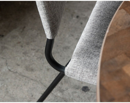 ダイニングチェア 回転式 スチール グレー ファブリック おしゃれ 回転 回る チェアー チェア イス 椅子 高級感 ダイニング リビング インダストリアル シンプル モダン シック 無地(代引不可)