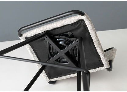 ハイチェア カウンターチェア グレー ファブリック おしゃれ 回転 回る バーチェア チェアー チェア イス 椅子 高級感 ダイニング リビング インダストリアル シンプル モダン シック 無地(代引不可)