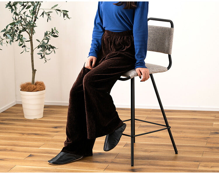 ハイチェア カウンターチェア グレー ファブリック おしゃれ 回転 回る バーチェア チェアー チェア イス 椅子 高級感 ダイニング リビング インダストリアル シンプル モダン シック 無地(代引不可)