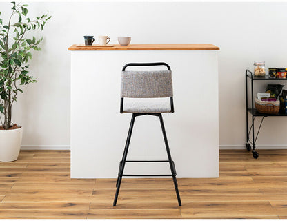 ハイチェア カウンターチェア グレー ファブリック おしゃれ 回転 回る バーチェア チェアー チェア イス 椅子 高級感 ダイニング リビング インダストリアル シンプル モダン シック 無地(代引不可)