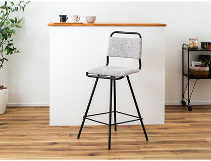 ハイチェア カウンターチェア グレー ファブリック おしゃれ 回転 回る バーチェア チェアー チェア イス 椅子 高級感 ダイニング リビング インダストリアル シンプル モダン シック 無地(代引不可)