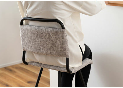 ハイチェア カウンターチェア グレー ファブリック おしゃれ 回転 回る バーチェア チェアー チェア イス 椅子 高級感 ダイニング リビング インダストリアル シンプル モダン シック 無地(代引不可)