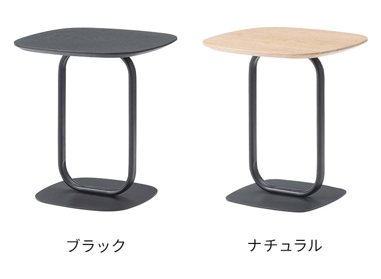 サイドテーブル TEC-84 東谷 サイドテーブル テーブル 机 ナイトテーブル スリム おしゃれ モダン ベッドサイドテーブル ブラックスチール スチール ディスプレイ シンプル 高級感 黒(代引不可)