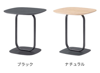 サイドテーブル TEC-84 東谷 サイドテーブル テーブル 机 ナイトテーブル スリム おしゃれ モダン ベッドサイドテーブル ブラックスチール スチール ディスプレイ シンプル 高級感 黒(代引不可)