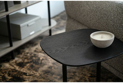 サイドテーブル TEC-84 東谷 サイドテーブル テーブル 机 ナイトテーブル スリム おしゃれ モダン ベッドサイドテーブル ブラックスチール スチール ディスプレイ シンプル 高級感 黒(代引不可)