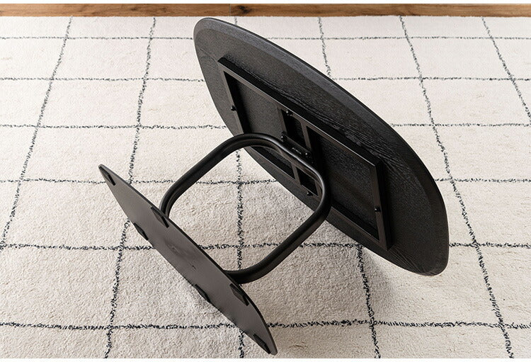 リビングテーブル TEC-85 東谷 リビングテーブル センターテーブル 机 スリム おしゃれ モダン ベッドサイドテーブル ブラックスチール スチール コーヒーテーブル シンプル 高級感 黒(代引不可)