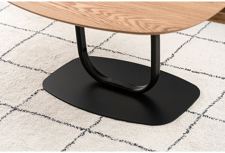 リビングテーブル TEC-85 東谷 リビングテーブル センターテーブル 机 スリム おしゃれ モダン ベッドサイドテーブル ブラックスチール スチール コーヒーテーブル シンプル 高級感 黒(代引不可)