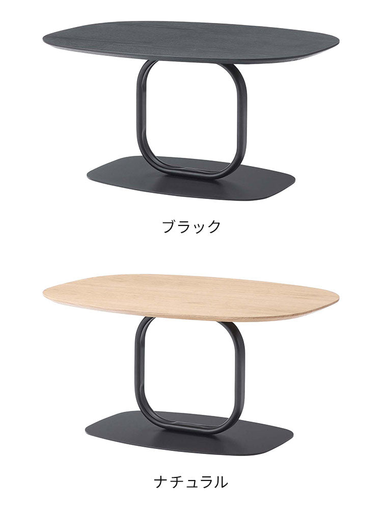 リビングテーブル TEC-85 東谷 リビングテーブル センターテーブル 机 スリム おしゃれ モダン ベッドサイドテーブル ブラックスチール スチール コーヒーテーブル シンプル 高級感 黒(代引不可)