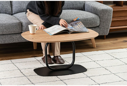 リビングテーブル TEC-85 東谷 リビングテーブル センターテーブル 机 スリム おしゃれ モダン ベッドサイドテーブル ブラックスチール スチール コーヒーテーブル シンプル 高級感 黒(代引不可)