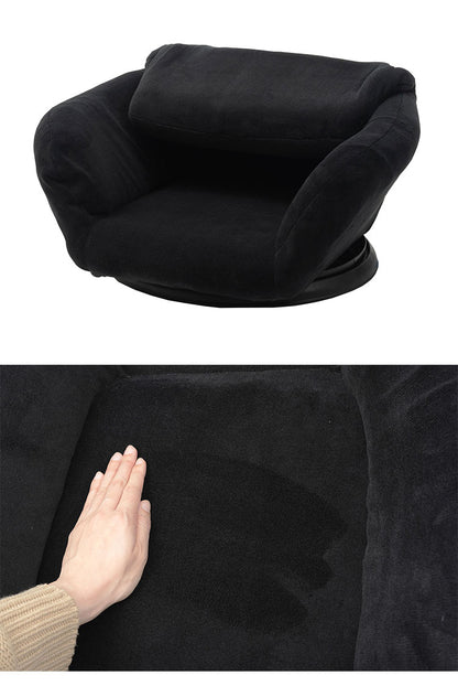 座椅子 リクライニングチェア 回転式 完成品 フロアチェア 折りたたみチェア 背もたれ 1人掛け 一人暮らし リビングチェア 肘掛け 安定感 アームレスト(代引不可)