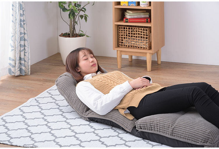 座椅子 座いす 椅子 ローチェア フロアチェア ハイバック リクライニング 42段階リクライニング 頭部リクライニング 4WAY コーデュロイ かわいい おしゃれ 1人暮らし 背もたれ付き(代引不可)