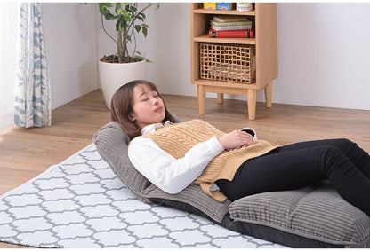 座椅子 座いす 椅子 ローチェア フロアチェア ハイバック リクライニング 42段階リクライニング 頭部リクライニング 4WAY コーデュロイ かわいい おしゃれ 1人暮らし 背もたれ付き(代引不可)