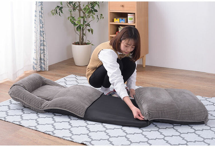 座椅子 座いす 椅子 ローチェア フロアチェア ハイバック リクライニング 42段階リクライニング 頭部リクライニング 4WAY コーデュロイ かわいい おしゃれ 1人暮らし 背もたれ付き(代引不可)