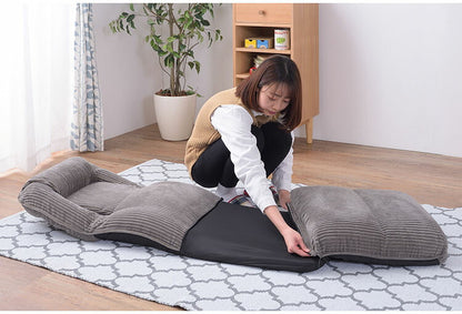 座椅子 座いす 椅子 ローチェア フロアチェア ハイバック リクライニング 42段階リクライニング 頭部リクライニング 4WAY コーデュロイ かわいい おしゃれ 1人暮らし 背もたれ付き(代引不可)