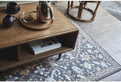 センターテーブル おしゃれ 北欧 リビングテーブル ローテーブル 机 木製 天然木 オープン 収納 ディスプレイ 幅110cm オーク ブラウン ナチュラル シンプル モダン ソファ リビング(代引不可)