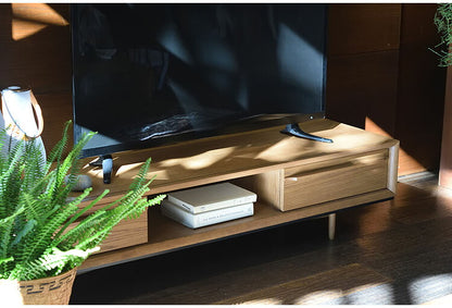 テレビ台 150cm 52型 52インチ ローボード テレビボード TVボード TV台 おしゃれ 北欧 木製 天然木 ウッド 低い 低め 大きい大きめ ワイド リビング 収納 引き出し付き 木目調 シンプル(代引不可)