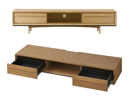 テレビ台 150cm 52型 52インチ ローボード テレビボード TVボード TV台 おしゃれ 北欧 木製 天然木 ウッド 低い 低め 大きい大きめ ワイド リビング 収納 引き出し付き 木目調 シンプル(代引不可)