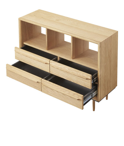 北欧風ローチェスト Timo ティモ 収納 ヴィンテージ 上質 洗練 木目 シンプル ナチュラル ブラウン おしゃれ インテリア シンプル(代引不可)