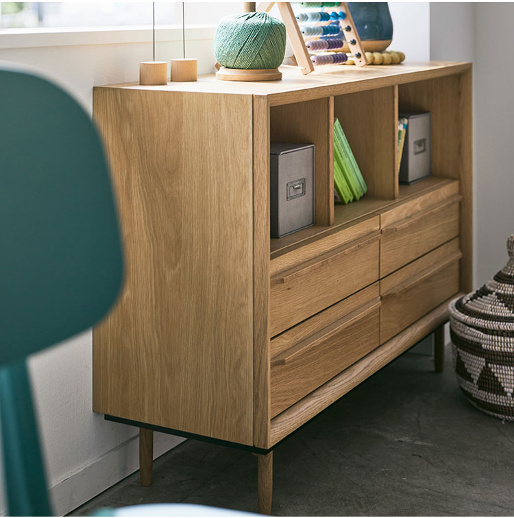 北欧風ローチェスト Timo ティモ 収納 ヴィンテージ 上質 洗練 木目 シンプル ナチュラル ブラウン おしゃれ インテリア シンプル(代引不可)