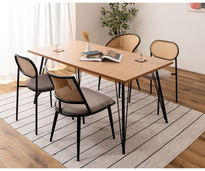 チェア チェア ダイニングチェア おしゃれ 椅子 イス いす チェアー ナチュラル シンプル ラタン調 ファブリック 布地 スチール 背もたれ アームレス ベージュ アジアン シンプル おしゃれ(代引不可)