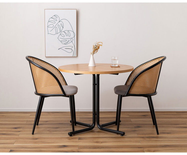 チェア チェア ダイニングチェア おしゃれ 椅子 イス いす チェアー ナチュラル シンプル ラタン調 ファブリック 布地 スチール 背もたれ アームレス ベージュ アジアン シンプル おしゃれ(代引不可)