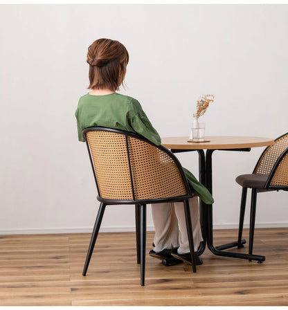 チェア チェア ダイニングチェア おしゃれ 椅子 イス いす チェアー ナチュラル シンプル ラタン調 ファブリック 布地 スチール 背もたれ アームレス ベージュ アジアン シンプル おしゃれ(代引不可)