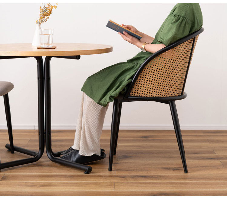 チェア チェア ダイニングチェア おしゃれ 椅子 イス いす チェアー ナチュラル シンプル ラタン調 ファブリック 布地 スチール 背もたれ アームレス ベージュ アジアン シンプル おしゃれ(代引不可)