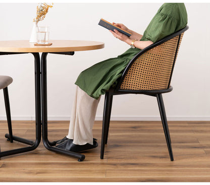 チェア チェア ダイニングチェア おしゃれ 椅子 イス いす チェアー ナチュラル シンプル ラタン調 ファブリック 布地 スチール 背もたれ アームレス ベージュ アジアン シンプル おしゃれ(代引不可)