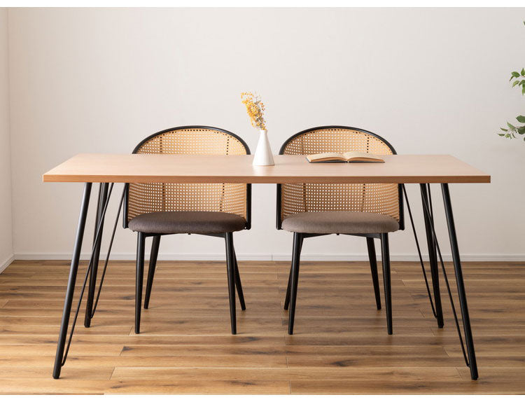 チェア チェア ダイニングチェア おしゃれ 椅子 イス いす チェアー ナチュラル シンプル ラタン調 ファブリック 布地 スチール 背もたれ アームレス ベージュ アジアン シンプル おしゃれ(代引不可)