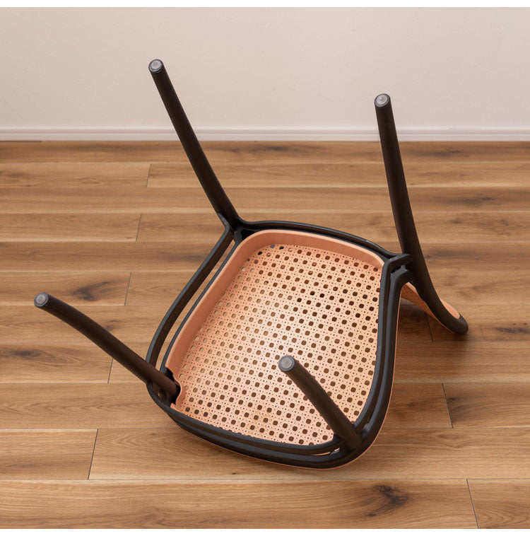 チェア チェア チェアー 椅子 ラタン調 グレイスチェア おしゃれ ガーデン 庭 ポリプロピレン かわいい 北欧 韓国インテリア 積み重ね スタッキング ブラック 黒 インテリア おしゃれ(代引不可)