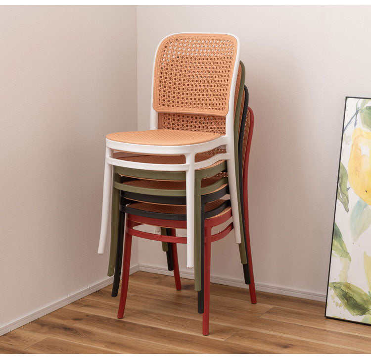 チェア チェア チェアー 椅子 ラタン調 グレイスチェア おしゃれ ガーデン 庭 ポリプロピレン かわいい 北欧 韓国インテリア 積み重ね スタッキング ブラック 黒 インテリア おしゃれ(代引不可)