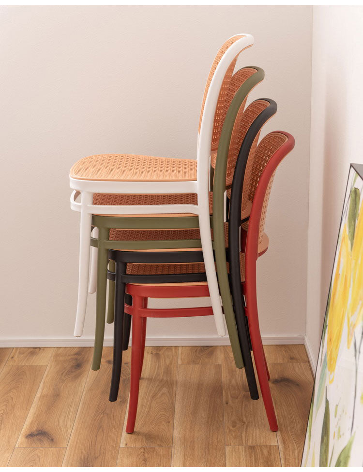 チェア チェア チェアー 椅子 ラタン調 グレイスチェア おしゃれ ガーデン 庭 ポリプロピレン かわいい 北欧 韓国インテリア 積み重ね スタッキング ブラック 黒 インテリア おしゃれ(代引不可)