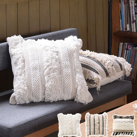 クッション ソファクッション 個性的 45×45 正方形 シンプル コットン グレー お洒落 かわいい おしゃれ 新生活 母の日 インテリア(代引不可)