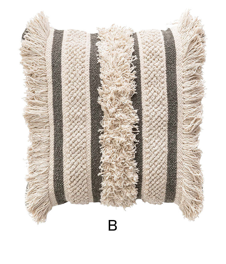 クッション ソファクッション 個性的 45×45 正方形 シンプル コットン グレー お洒落 かわいい おしゃれ 新生活 母の日 インテリア(代引不可)