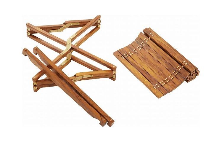 ロールトップテーブル ロールトップ テーブル 机 アウトドアテーブル フォールディングテーブル 折りたたみ アウトドア キャンプ ロータイプ 低い 低め 収納 持ち運び チーク材 本革 天然木 木製(代引不可)