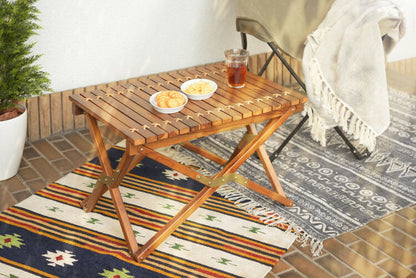 ロールトップテーブル ロールトップ テーブル 机 アウトドアテーブル フォールディングテーブル 折りたたみ アウトドア キャンプ ロータイプ 低い 低め 収納 持ち運び チーク材 本革 天然木 木製(代引不可)