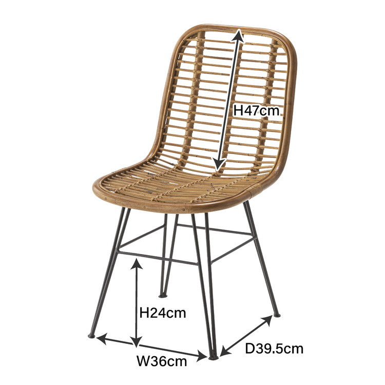 ラタンチェア ダイニング パーソナル リビング デスク メッシュ かわいい おしゃれ 完成品 肘なし スチール チェアー 椅子 イス 天然 藤 モダン ナチュラル カフェ 北欧 北欧風 韓国 インテリア(代引不可)