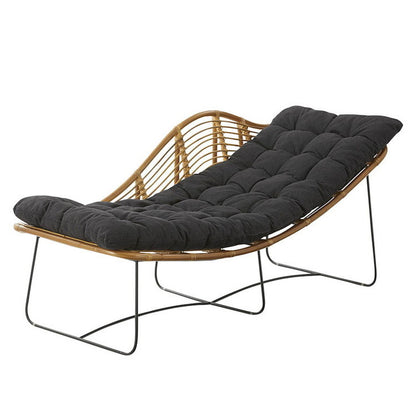 ラタンカウチソファ 椅子 ソファ 一人用 クッションつき リゾート テラス アジア 南国 籐 ラタン 屋外 屋内 インテリア ソファーベッド プーケット ゆったり まったり 家具 シンプル おしゃれ(代引不可)