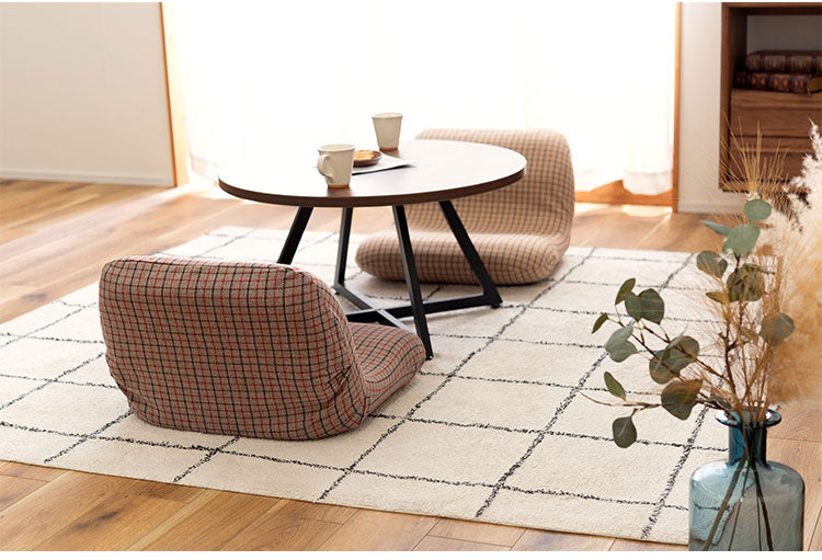 ラグマット ラグ カーペット 洗える 約185×185 コットン 正方形 北欧 フローリング 絨毯 ダイニング キッチン リビング おしゃれ オールシーズン モダン おしゃれ(代引不可)