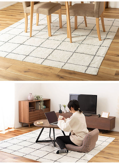 ラグマット ラグ カーペット 洗える 約185×185 コットン 正方形 北欧 フローリング 絨毯 ダイニング キッチン リビング おしゃれ オールシーズン モダン おしゃれ(代引不可)