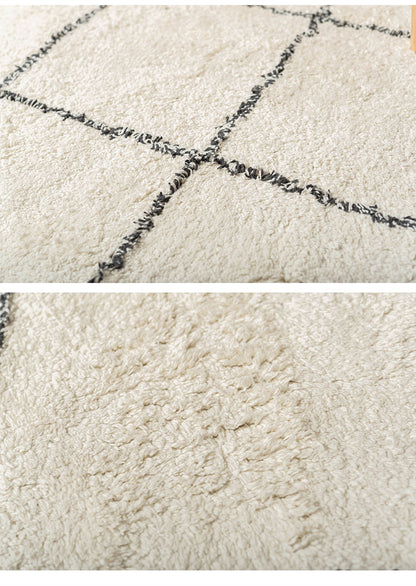 ラグマット ラグ カーペット 洗える 約185×185 コットン 正方形 北欧 フローリング 絨毯 ダイニング キッチン リビング おしゃれ オールシーズン モダン おしゃれ(代引不可)