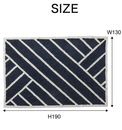 ラグ 130×190 絨毯 カーペット リビング 寝室 北欧 ナチュラル カジュアル シンプル アイボリー グレー おしゃれ 子供部屋 コットン デザイン 保温力 通気性 かわいい(代引不可)