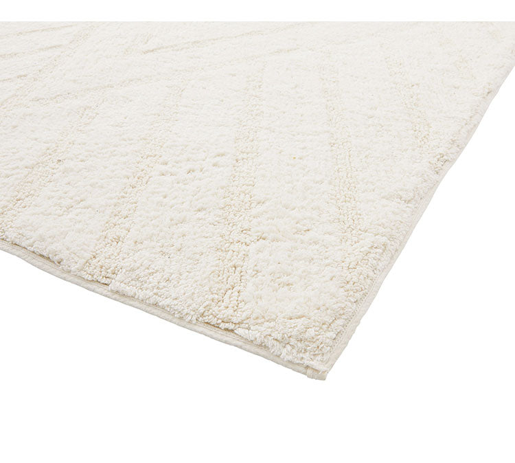 ラグ 130×190 絨毯 カーペット リビング 寝室 北欧 ナチュラル カジュアル シンプル アイボリー グレー おしゃれ 子供部屋 コットン デザイン 保温力 通気性 かわいい(代引不可)