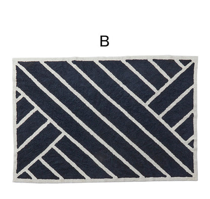 ラグ 130×190 絨毯 カーペット リビング 寝室 北欧 ナチュラル カジュアル シンプル アイボリー グレー おしゃれ 子供部屋 コットン デザイン 保温力 通気性 かわいい(代引不可)